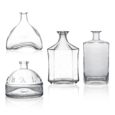 유리 목걸이 끝 500ml 700ml 750ml 780ml 진 럼 위스키 테킬라 스피릿 병 코크