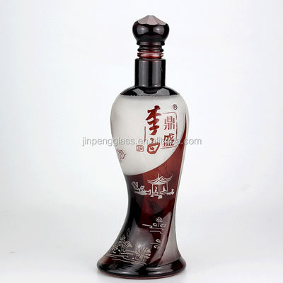 맞춤형 디자인 여성 신체 특수 모양 알코올 병 1000ml 750ml 데칼 표면