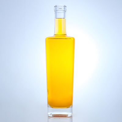 750ml 맞춤형 유리 술병 브랜디 와드카 위스키 코크 톱