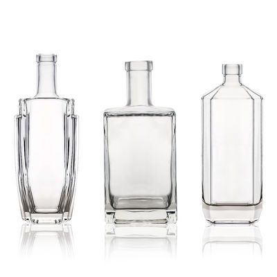 식품용 유리 700ml 750ml 럼 보드카 위스키 테킬라 진 병