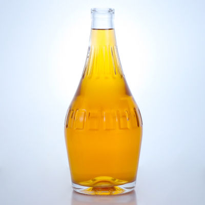 샴페인용 700ml 고급 디자인 맑은 플린트 유리 병 독특한 모양과 빈