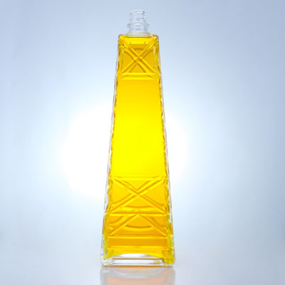 맑은 독특한 모양의 700ml 75cl 웅장한 슈퍼 플린트 럼 보드카 위스키 유리 병