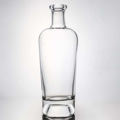 맞춤형 로고 700ml 1000ml 맑은 플린트 진 럼 샴페인 음주 유리 병 코크