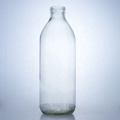 1020ml 투명한 유리 병, 스크루 캡과 독특한 모양