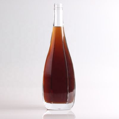 투명 750ml 플린트 글래스 빈 술 럼 진 스피릿스 보드카 테킬라 코크 병