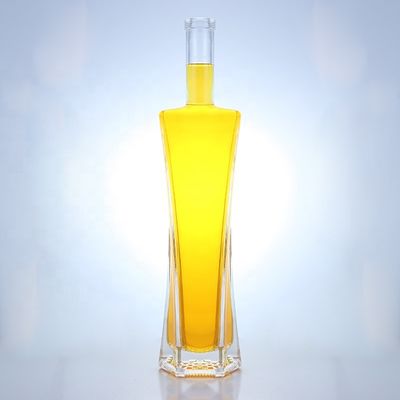 500ml 750ml 1000ml 스크루 캡이 있는 투명한 유리 병 산업용 음료 기본 재료 유리