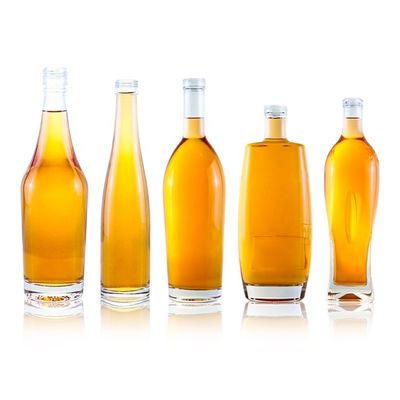 750ml 브랜디 또는 위스키 유리 병 포장 독특한 디자인과 산 에치 표면