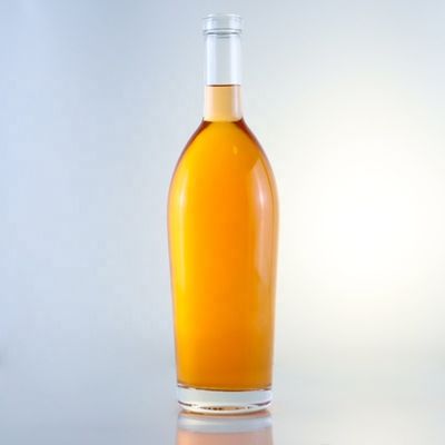 750ml 브랜디 또는 위스키 유리 병 포장 독특한 디자인과 산 에치 표면