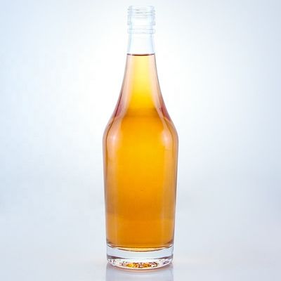 750ml 브랜디 또는 위스키 유리 병 포장 독특한 디자인과 산 에치 표면