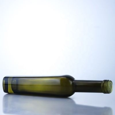 375ml 어두운 녹색 올리브 오일 유리 병 산성 경사 표면 처리 및 높은 색상
