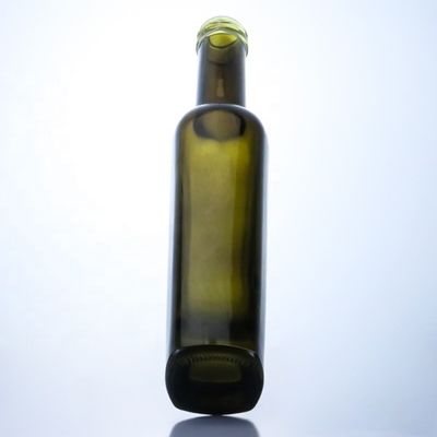 375ml 어두운 녹색 올리브 오일 유리 병 산성 경사 표면 처리 및 높은 색상