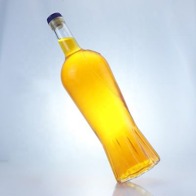 고귀한 디자인 750ml 맑은 보드카 음주 병 코크 유리 목걸이 재료