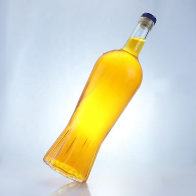고귀한 디자인 750ml 맑은 보드카 음주 병 코크 유리 목걸이 재료