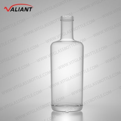 맥주 진 럼 고 플린트 유리 병 코크 톱과 맞춤형 스크린 인쇄