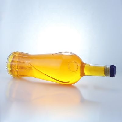 고귀한 디자인 750ml 맑은 보드카 음주 병 코크 유리 목걸이 재료