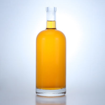 위스키 럼 진 브랜디를 위한 500ml 700ml 인기 모양 투명한 술 유리 병