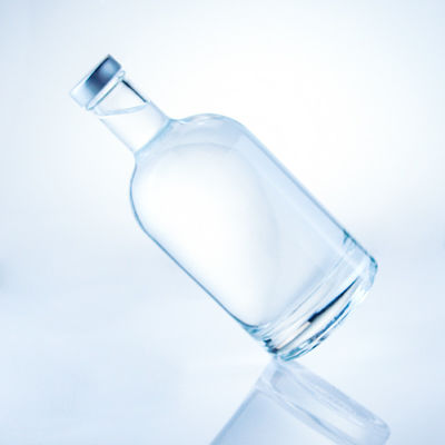 원형 유리 병 375ml 선명한 빈 술 병