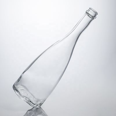 사용자 지정 로고 독특한 꽃 바닥 슈퍼 플린트 긴 목 750ml 진 코크를 위한 유리 병