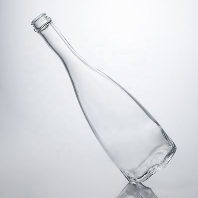 사용자 지정 로고 독특한 꽃 바닥 슈퍼 플린트 긴 목 750ml 진 코크를 위한 유리 병