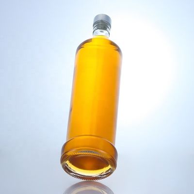 주문 디자인 750ml 위스키 유리 병 재료와 선명 또는 사용자 지정 색상