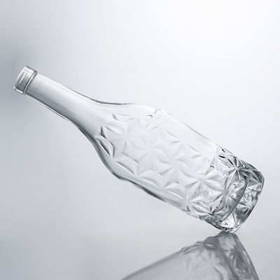 주문형 750ml 크롬으로 닦은 실크 인쇄 스파클링 와인 샴페인 금속 라벨이 있는 유리 병