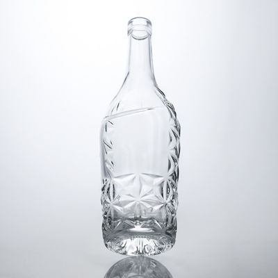 주문형 750ml 크롬으로 닦은 실크 인쇄 스파클링 와인 샴페인 금속 라벨이 있는 유리 병