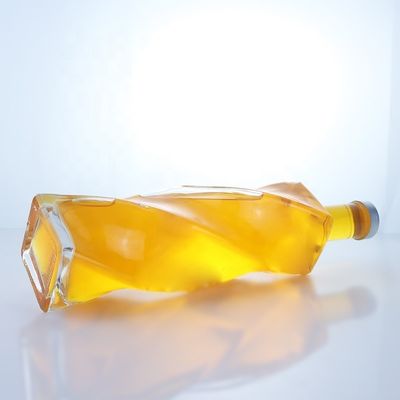 맞춤형 로고 특수 모양 유리 병 스피릿 700ml 750ml 나사 캡