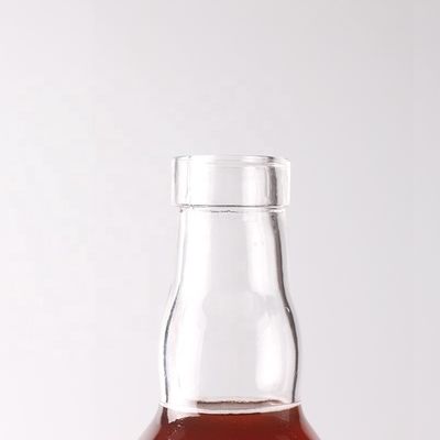 목걸이 재료 위스키 럼 진 브랜디를 위한 유리 500ml 700ml 엠보스 투명 병