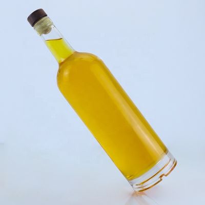 맑은 또는 맞춤형 유리 병 위스키 테킬라 브랜디 럼 진을위한 고유 700ml 750ml