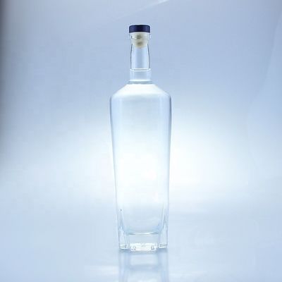유리 목걸이 알코올 음료용 유리 병 코크 밀폐 플린트 빈 750 ml