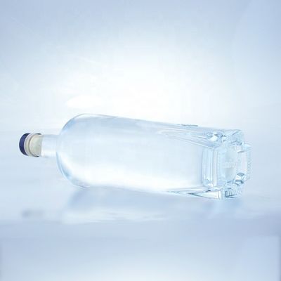 유리 목걸이 알코올 음료용 유리 병 코크 밀폐 플린트 빈 750 ml