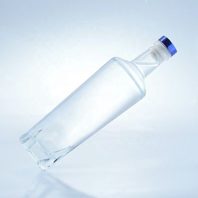 유리 목걸이 알코올 음료용 유리 병 코크 밀폐 플린트 빈 750 ml