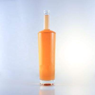 750ml 긴 목 플린트 유리 병 코크와 산성 에치 표면 처리