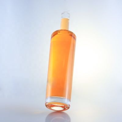 750ml 긴 목 플린트 유리 병 코크와 산성 에치 표면 처리