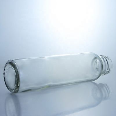 금속 나사 모자 150ml 250ml 350ml 500ml 냉압 수액을 위한 맑은 유리 병