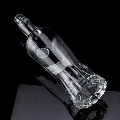 500ml700ml750ml 맑은 위스키 병 슈퍼 플린트 유리 주문 조각 독특한 디자인