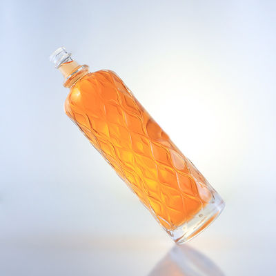 750ml 투명 녹화 유리 병 진 럼 샴페인 브랜디 테킬라 위스키 음주