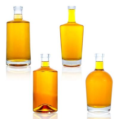 Avialable 맑은 타원형 와인 병 500ml 700ml 750ml 음료용 코크