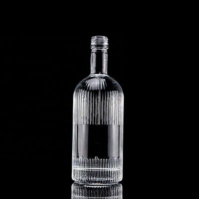 500ml 700ml 스크루 CAP 슈퍼 플린트 유리 빈 위스키 병 디자인 클래식 둥글