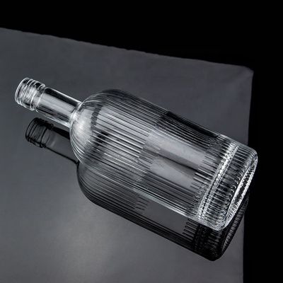 500ml 700ml 스크루 CAP 슈퍼 플린트 유리 빈 위스키 병 디자인 클래식 둥글