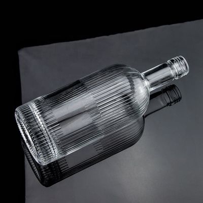 500ml 700ml 스크루 CAP 슈퍼 플린트 유리 빈 위스키 병 디자인 클래식 둥글