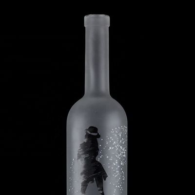 고전형 700ml 750ml 음료 포장용 얼음 접착식 보드카 유리 병