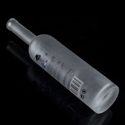 고전형 700ml 750ml 음료 포장용 얼음 접착식 보드카 유리 병