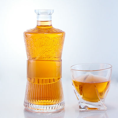 캡 타입 코크 750ml 1000ml 진 럼 보드카 위스키를 위한 맑은 유리 병