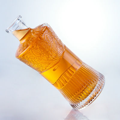 캡 타입 코크 750ml 1000ml 진 럼 보드카 위스키를 위한 맑은 유리 병