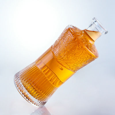 캡 타입 코크 750ml 1000ml 진 럼 보드카 위스키를 위한 맑은 유리 병