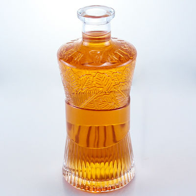캡 타입 코크 750ml 1000ml 진 럼 보드카 위스키를 위한 맑은 유리 병