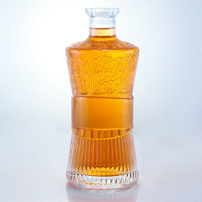 캡 타입 코크 750ml 1000ml 진 럼 보드카 위스키를 위한 맑은 유리 병