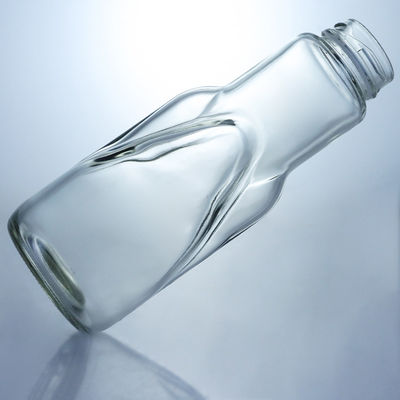 병 색상 맑은 우유 주스 커피를 위한 360ml 유리 병 나사 캡