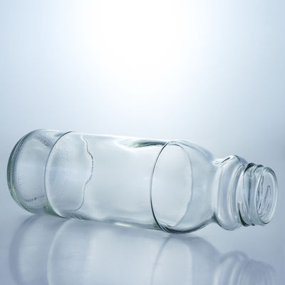 사용자 지정 로고 맑은 우유 병 320ml 500ml 유리 주스 커피 병 나사 뚜??